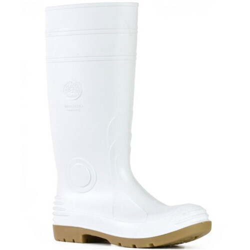 WORKWEAR, SAFETY & CORPORATE CLOTHING SPECIALISTS  - Jobmaster 2 Gumboots - White / Gristle PVC 400mm Non Safety Gumboot