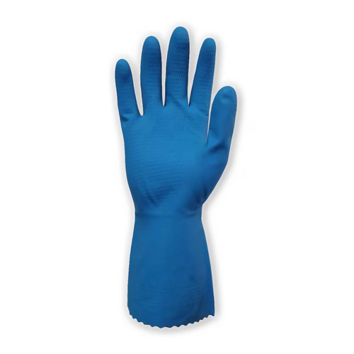 WORKWEAR, SAFETY & CORPORATE CLOTHING SPECIALISTS  - Silverlined Rubber Gloves - Single - Blue - M (8-8.5)