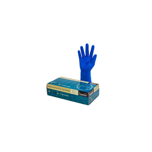 WORKWEAR, SAFETY & CORPORATE CLOTHING SPECIALISTS  - Nitrile Diamond Grip, Long Cuff, Blue, Powder Free, XX Large - Carton/500