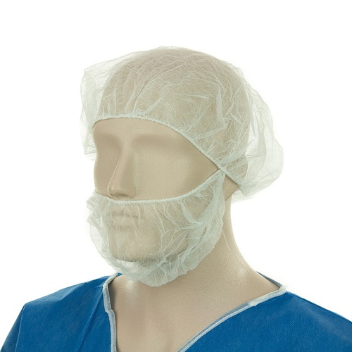 WORKWEAR, SAFETY & CORPORATE CLOTHING SPECIALISTS  - PP Beard Cover Single Loop - Pack - White