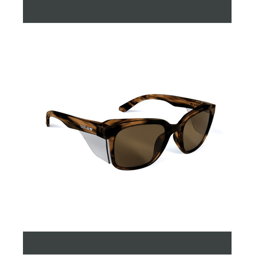 WORKWEAR, SAFETY & CORPORATE CLOTHING SPECIALISTS  - STKS 410 -Quartz Polarized PC Lens -AS - Brown tortoise PC Temples/Frame