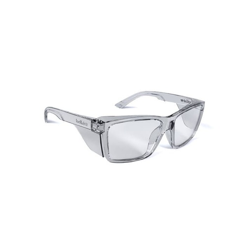 WORKWEAR, SAFETY & CORPORATE CLOTHING SPECIALISTS  - STKS 420 -Clear PC Lens - PLATINUM (ASAF) -Crystal PC Temples/Frame