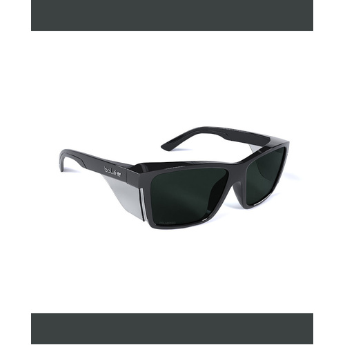 WORKWEAR, SAFETY & CORPORATE CLOTHING SPECIALISTS  - STKS 420 -Smoke Polarized PC Lens -AS - Black Gloss PC Temples/Frame