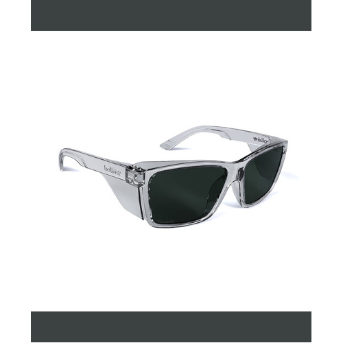 WORKWEAR, SAFETY & CORPORATE CLOTHING SPECIALISTS  - STKS 420 -Smoke Polarized PC Lens -AS -Crystal PC Temples/Frame