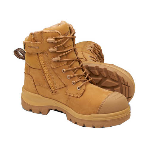 WORKWEAR, SAFETY & CORPORATE CLOTHING SPECIALISTS  - RotoFlex Wheat water-resistant nubuck 150mm zip side safety boot