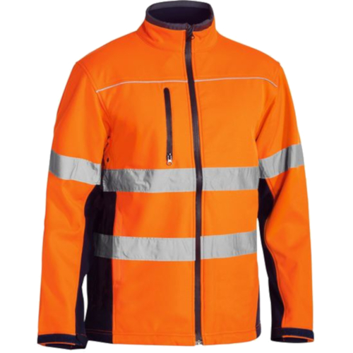 WORKWEAR, SAFETY & CORPORATE CLOTHING SPECIALISTS  - TAPED HI VIS SOFT SHELL JACKET