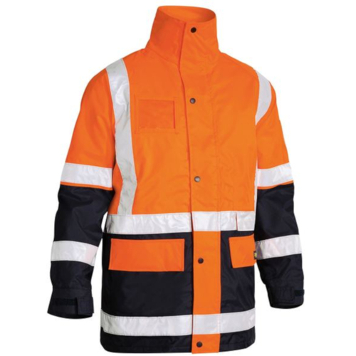 WORKWEAR, SAFETY & CORPORATE CLOTHING SPECIALISTS  - TAPED HI VIS 5 IN 1 RAIN JACKET