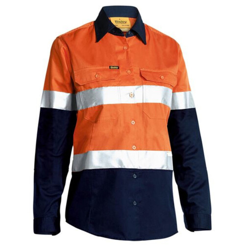 WORKWEAR, SAFETY & CORPORATE CLOTHING SPECIALISTS  - WOMENS 3M TAPED COOL LIGHTWEIGHT HI VIS SHIRT - LONG SLEEVE