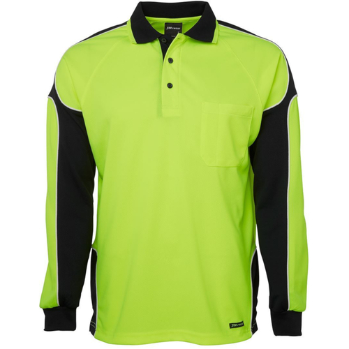 WORKWEAR, SAFETY & CORPORATE CLOTHING SPECIALISTS  - JB's HI VIS 4602.1 L/S ARM PANEL POLO