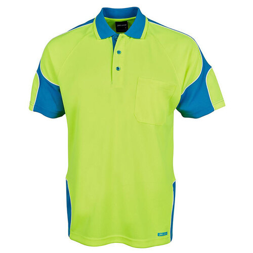 WORKWEAR, SAFETY & CORPORATE CLOTHING SPECIALISTS  - JB's HI VIS 4602.1 S/S ARM PANEL POLO
