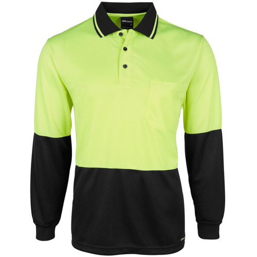 WORKWEAR, SAFETY & CORPORATE CLOTHING SPECIALISTS  - JB's HV L/S Jacquard Polo