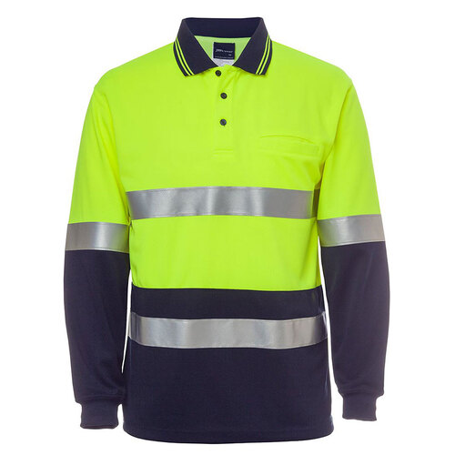WORKWEAR, SAFETY & CORPORATE CLOTHING SPECIALISTS  - JB's HI VIS L/S (D+N) TRAD POLO