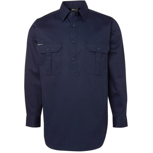 WORKWEAR, SAFETY & CORPORATE CLOTHING SPECIALISTS  - JB's L/S 190G CLOSE FRONT WORK SHIRT