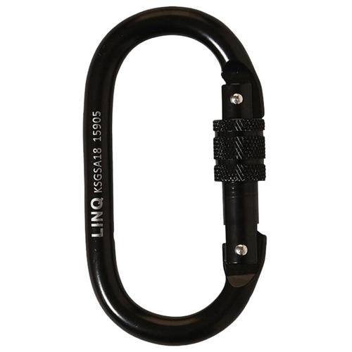 WORKWEAR, SAFETY & CORPORATE CLOTHING SPECIALISTS  - Karabiner - Screw Gate Steel Alloy 18mm