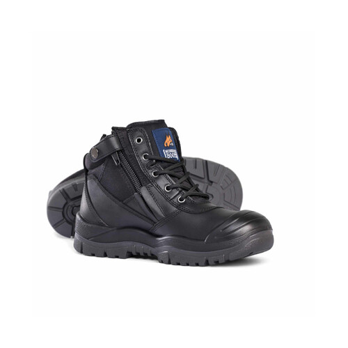 WORKWEAR, SAFETY & CORPORATE CLOTHING SPECIALISTS  - Black ZipSider Boot w/ Scuff Cap