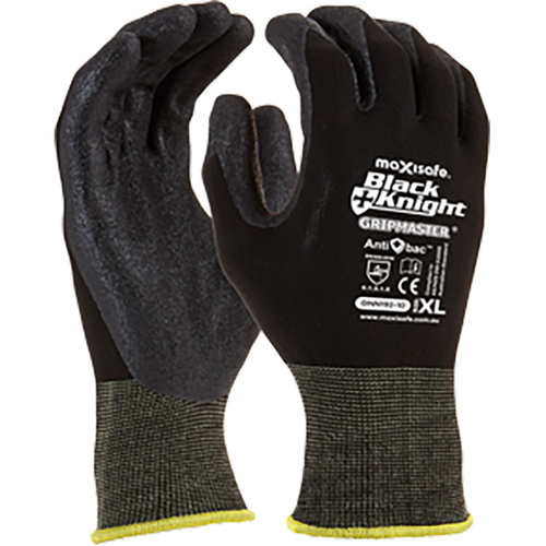 WORKWEAR, SAFETY & CORPORATE CLOTHING SPECIALISTS  - Blk Knight Gripmaster Coated Glove