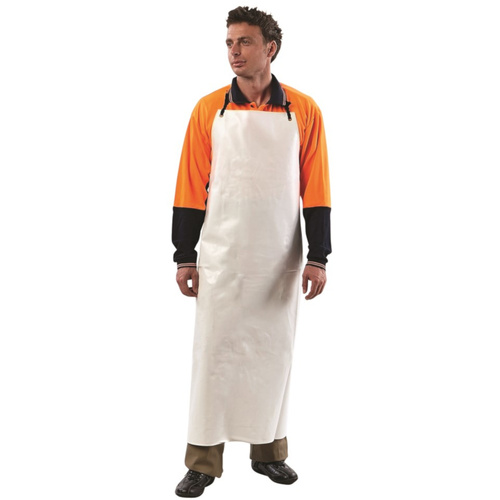 WORKWEAR, SAFETY & CORPORATE CLOTHING SPECIALISTS  - PVC Apron Full Length-White-OSFA