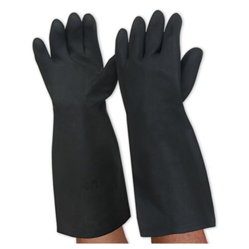 WORKWEAR, SAFETY & CORPORATE CLOTHING SPECIALISTS  - BLACK KNIGHT 45cm Rubber Gloves