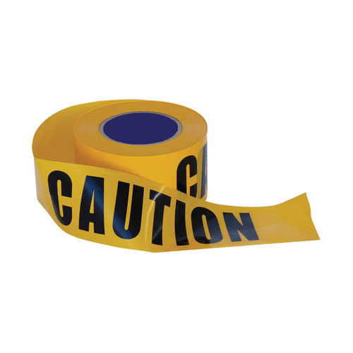 WORKWEAR, SAFETY & CORPORATE CLOTHING SPECIALISTS  - Barricade Tape - 100m x 75mm CAUTION Print