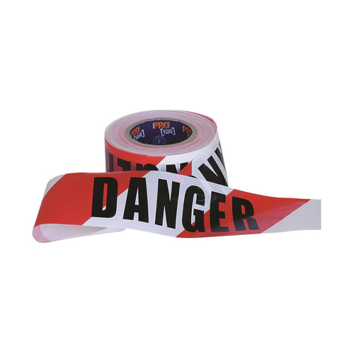 WORKWEAR, SAFETY & CORPORATE CLOTHING SPECIALISTS  - Barricade Tape - 100m x 75mm DANGER Print
