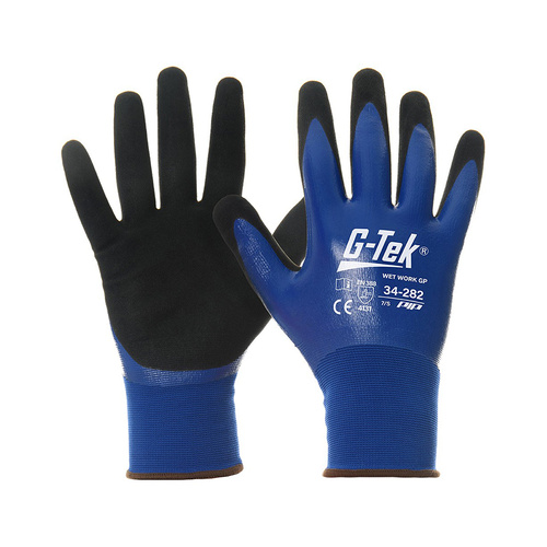 WORKWEAR, SAFETY & CORPORATE CLOTHING SPECIALISTS  - G-TEK DUAL COAT GP GLOVE LIQUID RESISTANT SMART SCREEN SANITISED