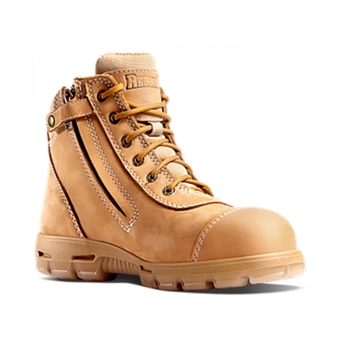 WORKWEAR, SAFETY & CORPORATE CLOTHING SPECIALISTS  - L/Z Cobar Safety Toe Wheat Nubuck Zip Scuff Cap