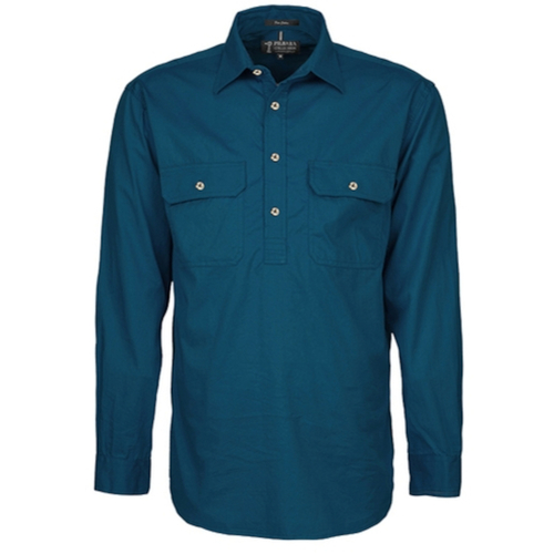 WORKWEAR, SAFETY & CORPORATE CLOTHING SPECIALISTS  - Men's Pilbara Shirt - Closed Front Light Weight Long Sleeve