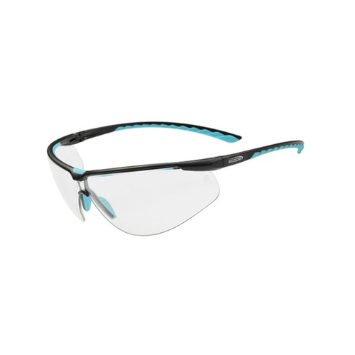 WORKWEAR, SAFETY & CORPORATE CLOTHING SPECIALISTS  - Air Flex Black/Blue Frame Clear AF/AS Lens