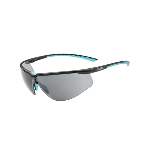 WORKWEAR, SAFETY & CORPORATE CLOTHING SPECIALISTS  - Air Flex Black/Blue Frame Smoke AF/AS Lens