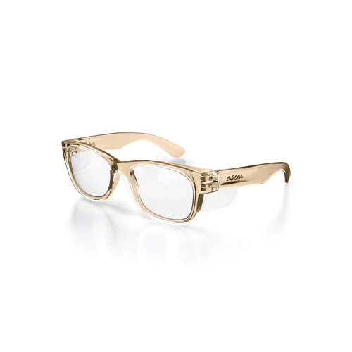 WORKWEAR, SAFETY & CORPORATE CLOTHING SPECIALISTS  - Classics Champagne Frame/ Clear UV400 Lens - Clear - One Size
