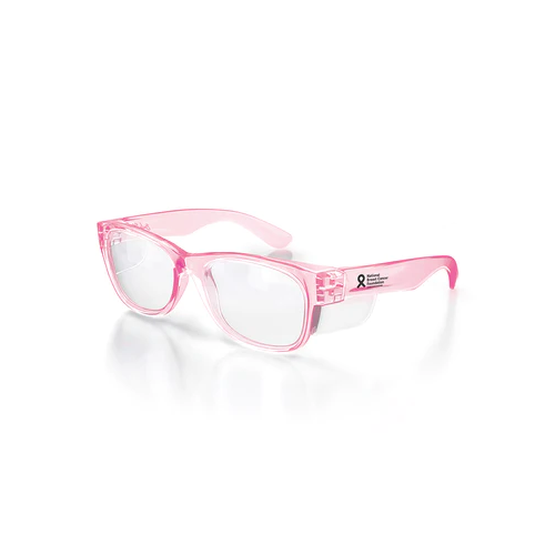 WORKWEAR, SAFETY & CORPORATE CLOTHING SPECIALISTS  - Classic Pink Frame/Clear UV400 (Breast Cancer)