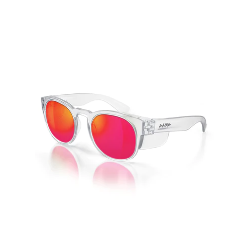 WORKWEAR, SAFETY & CORPORATE CLOTHING SPECIALISTS  - CruisersClear Frame/Mirror Red Polarised UV400 - Polarised - One Size