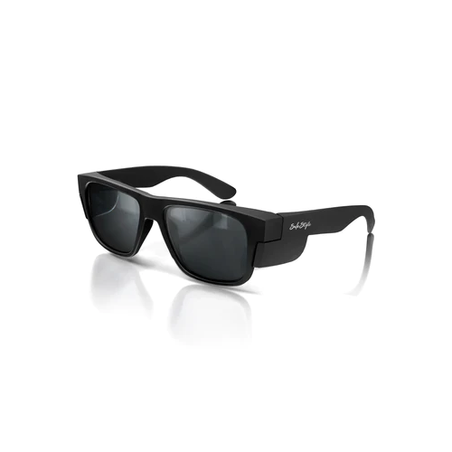 WORKWEAR, SAFETY & CORPORATE CLOTHING SPECIALISTS  - Fusions Matte Black Frame/Polarised UV400 Lens