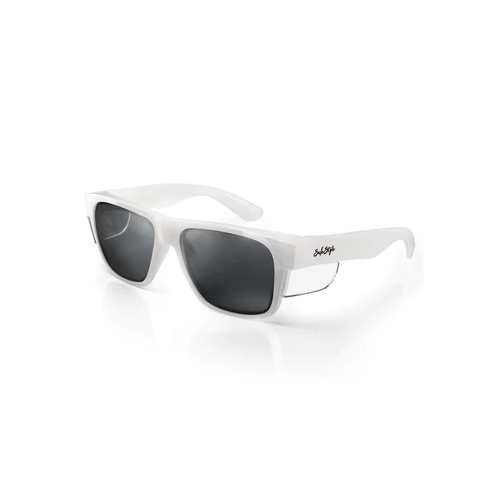 WORKWEAR, SAFETY & CORPORATE CLOTHING SPECIALISTS  - Fusions Retros White Frame Polarised Lens