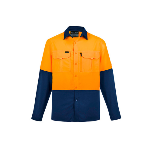 WORKWEAR, SAFETY & CORPORATE CLOTHING SPECIALISTS  - Mens Hi Vis Outdoor L/S Shirt