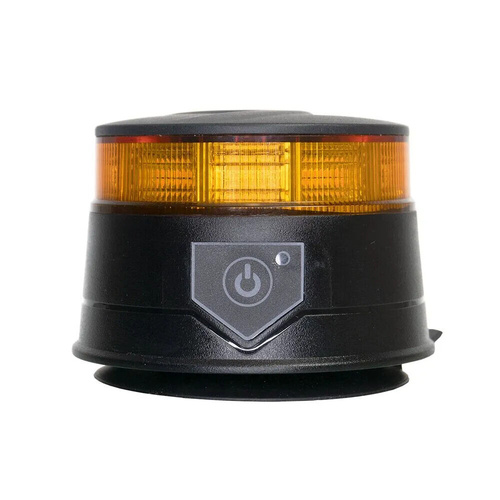 WORKWEAR, SAFETY & CORPORATE CLOTHING SPECIALISTS  - Nano LED Beacon Rechargeable Amber Magnetic Base 12-24VDC