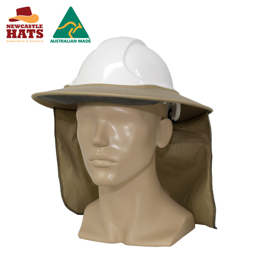 WORKWEAR, SAFETY & CORPORATE CLOTHING SPECIALISTS  - Hard Hat Brim Double sided with Brimlock and PolyCotton Flap